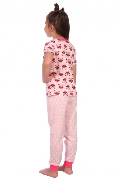 Пижама "Милаша" розовый футболка совы