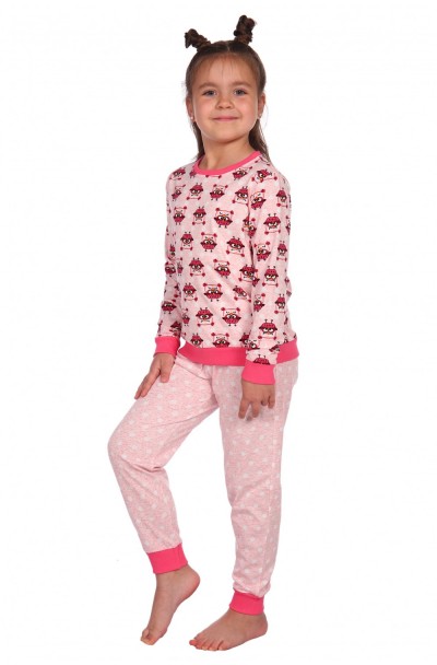 Пижама детская "Совенок" розовые совы